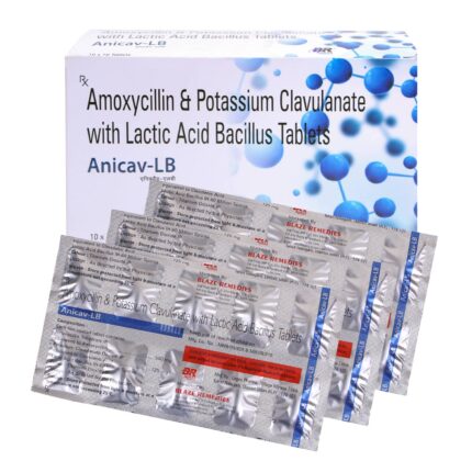 Amoxycillin & Potassium Clavulanate with Lactic Acid Bacillus Tablet ANICAV-LB