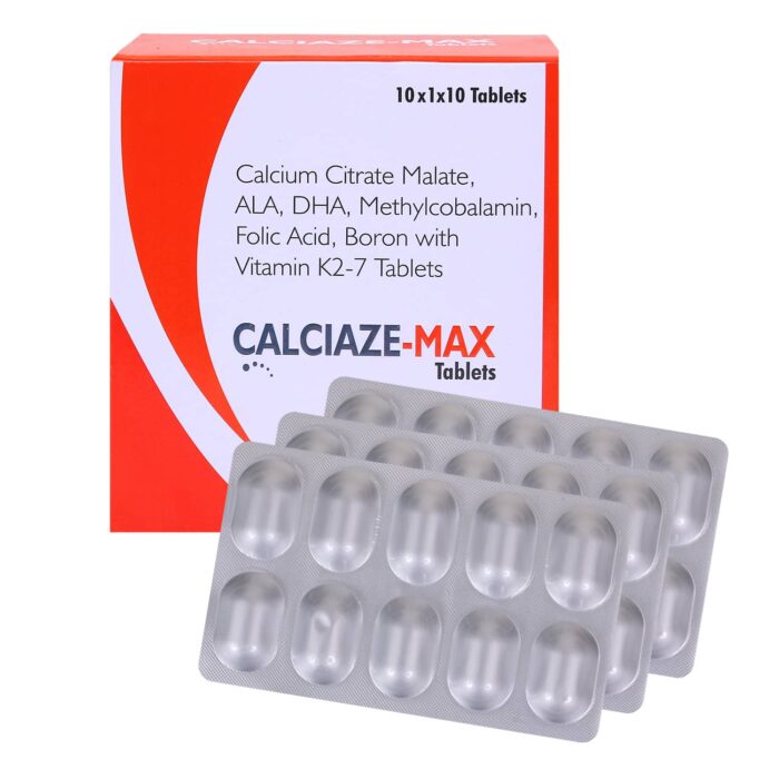Calcium Citrate Malate ALA, DHA, Methylcobalamin, Folic Acid, Boron with Vitamin K2-7 Tablets