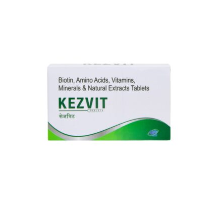 kezvit tablets with biotin,l-methionine,folic acid,zinc for hair growth, healthy skin & nails